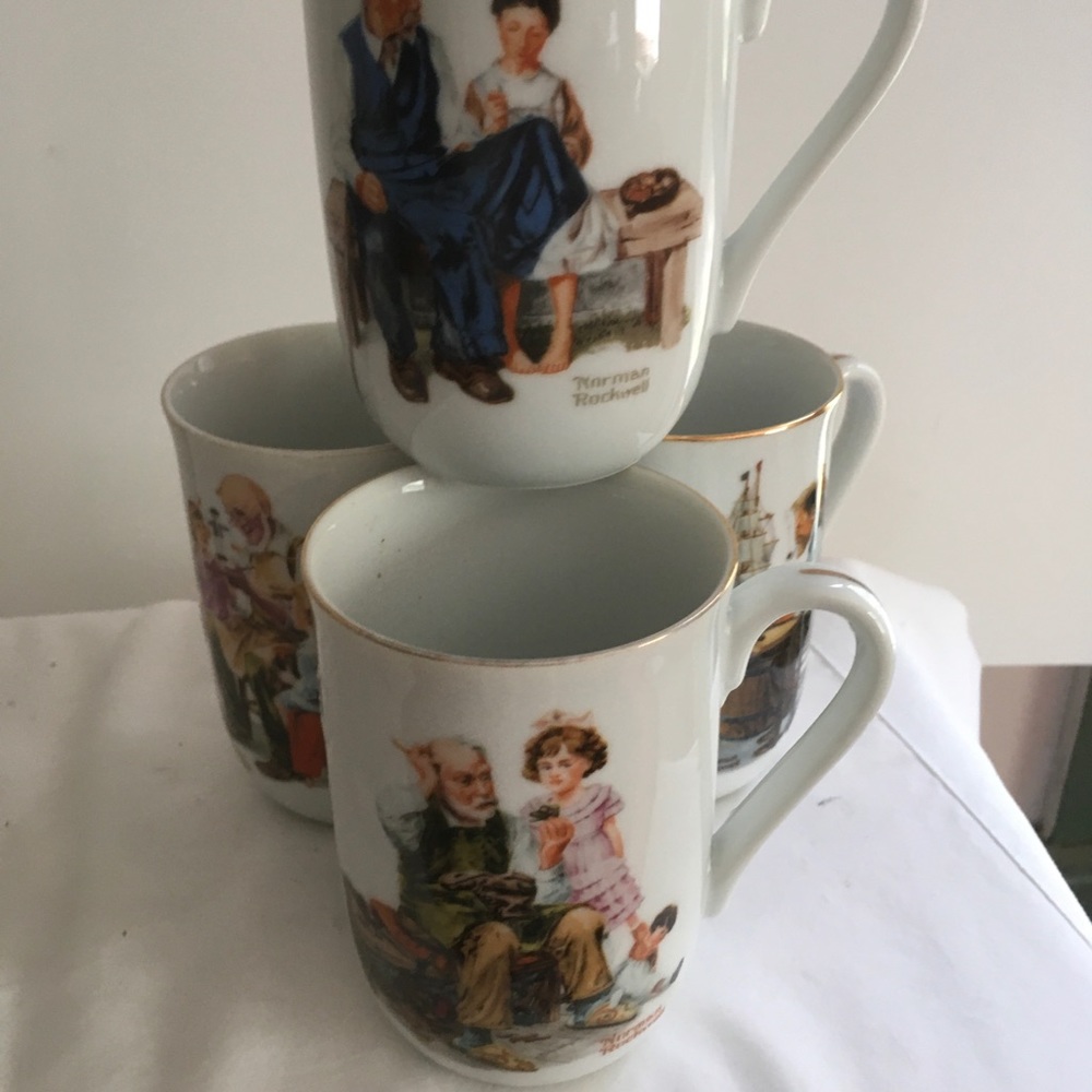 Norman Rockwell mugs